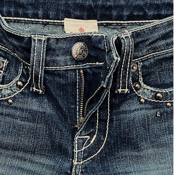 Key Closet KC Art Collection Studded Embellished Denim Jeans Womens Size 27 NEW - Picture 8 of 13